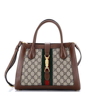 Gucci Jackie Web Tote Gg Canvas And #236993G19B